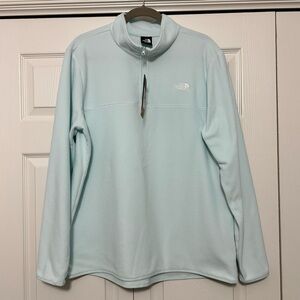 The‎ North Face TKA Glacier Quarter Zip Fleece Pullover Skylight Blue Size XXL